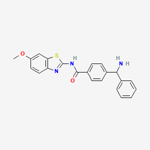4-(amino(phenyl)methyl)-N-(6-methoxybenzo[d]thiazol-2-yl)benzamide