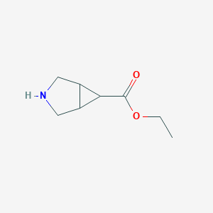 molecular formula C8H13NO2 B061109 乙基3-氮杂双环[3.1.0]己烷-6-羧酸酯 CAS No. 179236-79-4