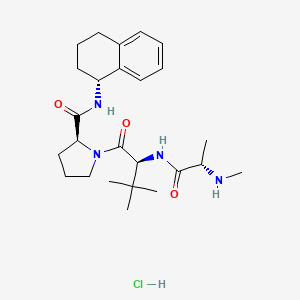 (S)-1-((S)-3,3-Dimethyl-2-((S)-2-(methylamino)propanamido)butanoyl)-N-((R)-1,2,3,4-tetrahydronaphthalen-1-yl)pyrrolidine-2-carboxamide hydrochloride