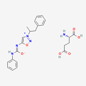 molecular formula C23H28N5O6 B611094 Sydnogluton CAS No. 153216-47-8