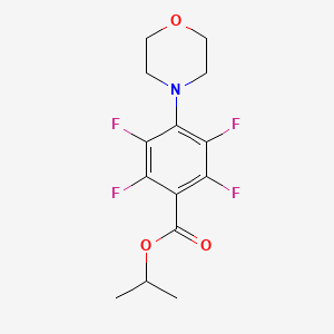 molecular formula C14H15F4NO3 B6111026 Propan-2-yl 2,3,5,6-tetrafluoro-4-morpholin-4-ylbenzoate 
