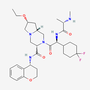 (3s,7r,8ar)-2-{(2s)-2-(4,4-Difluorocyclohexyl)-2-[(N-Methyl-L-Alanyl)amino]acetyl}-N-[(4r)-3,4-Dihydro-2h-Chromen-4-Yl]-7-Ethoxyoctahydropyrrolo[1,2-A]pyrazine-3-Carboxamide