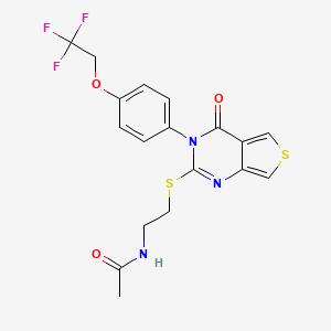 molecular formula C18H16F3N3O3S2 B611104 T-3364366 