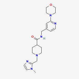 1-[(1-methyl-1H-imidazol-2-yl)methyl]-N-{[2-(morpholin-4-yl)pyridin-4-yl]methyl}piperidine-4-carboxamide