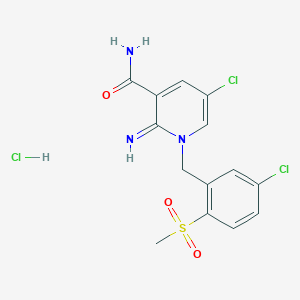 5-Chloro-1-(5-chloro-2-(methylsulfonyl)benzyl)-2-imino-1,2-dihydropyridine-3-carboxamide hydrochloride