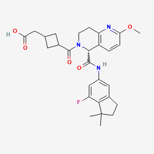 molecular formula C28H32FN3O5 B611126 TAK-828F free base CAS No. 1854901-94-2