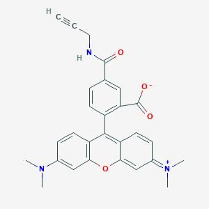 molecular formula C28H25N3O4 B611136 TAMRA alkyne, 5-isomer CAS No. 945928-17-6