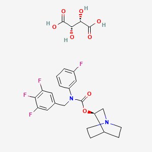 molecular formula C25H26F4N2O8 B611152 Tarafenacin D-tartrate CAS No. 1159101-48-0