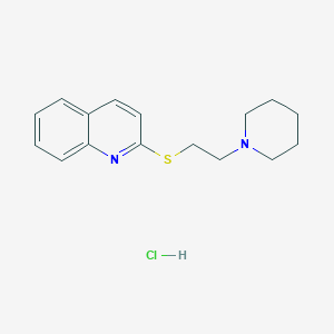 molecular formula C16H21ClN2S B6111626 2-[(2-piperidin-1-ylethyl)thio]quinoline hydrochloride 