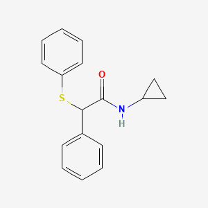 molecular formula C17H17NOS B6111831 N-cyclopropyl-2-phenyl-2-(phenylsulfanyl)acetamide 