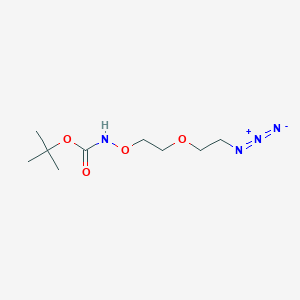 molecular formula C9H18N4O4 B611184 Boc-Aminooxy-PEG1-azide 