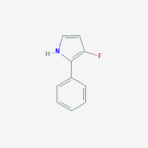 molecular formula C10H8FN B061119 3-fluoro-2-phenyl-1H-pyrrole CAS No. 169385-25-5