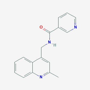 molecular formula C17H15N3O B6111978 N-[(2-methylquinolin-4-yl)methyl]pyridine-3-carboxamide 
