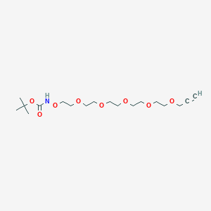 molecular formula C18H33NO8 B611201 Boc-aminooxy-PEG5-propargyl 