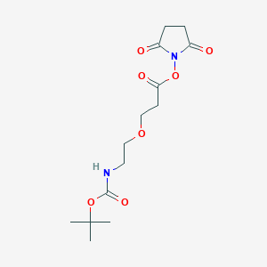 molecular formula C14H22N2O7 B611204 Boc-N-PEG1-C2-NHS ester CAS No. 1260092-55-4