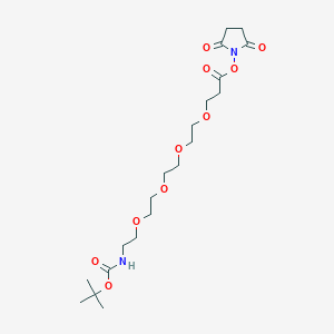 molecular formula C20H34N2O10 B611214 Boc-NH-PEG4-NHS ester 