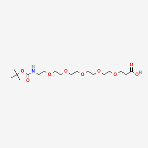 molecular formula C18H35NO9 B611216 t-Boc-N-amido-PEG5-acid CAS No. 1347750-78-0