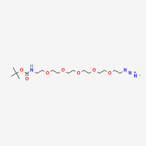 molecular formula C17H34N4O7 B611218 t-boc-N-amido-PEG5-Azide CAS No. 911209-07-9