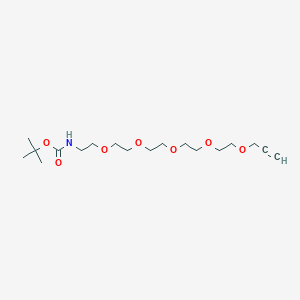 molecular formula C18H33NO7 B611220 Boc-NH-PEG5-propargyl 