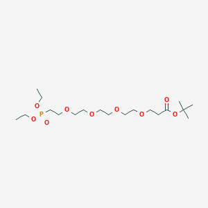 molecular formula C19H39O9P B611233 Boc-PEG4-phosphonic acid ethyl ester CAS No. 1623791-77-4