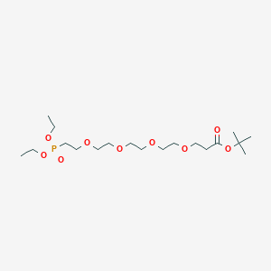 molecular formula C19H39O9P B611233 t-butyoxycarboxy-PEG4-phosphonic acid ethyl ester CAS No. 1623791-77-4