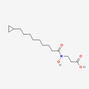 molecular formula C15H27NO4 B611241 N-(9-Cyclopropyl-1-oxononyl)-N-hydroxy-beta-alanine CAS No. 1453071-47-0