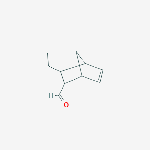 molecular formula C10H14O B061126 Bicyclo[2.2.1]hept-5-ene-2-carboxaldehyde, 3-ethyl-(9CI) CAS No. 175671-36-0