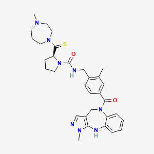 (2S)-N-[[4-[(4,10-Dihydro-1-methylpyrazolo[3,4-b][1,5]benzodiazepin-5(1H)-yl)carbonyl]-2-methylphenyl]methyl]-2-[(hexahydro-4-methyl-1H-1,4-diazepin-1-yl)thioxomethyl]-1-pyrrolidinecarboxamide