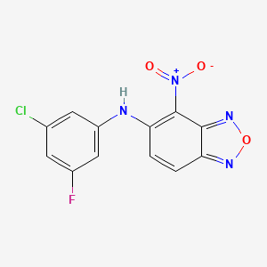 molecular formula C12H6ClFN4O3 B611263 N-(3-Chloro-5-Fluorophenyl)-4-Nitro-2,1,3-Benzoxadiazol-5-Amine CAS No. 1422955-31-4