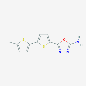 B6112664 5-(5'-methyl-2,2'-bithien-5-yl)-1,3,4-oxadiazol-2-amine CAS No. 5737-31-5