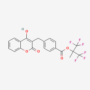 molecular formula C21H14F6O5 B611272 Tecarfarin CAS No. 867257-26-9