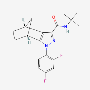 molecular formula C19H21F2N3O B611276 Tedalinab CAS No. 916591-01-0