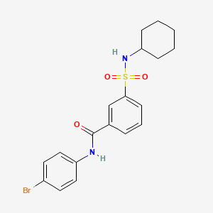 molecular formula C19H21BrN2O3S B6112765 N-(4-bromophenyl)-3-(cyclohexylsulfamoyl)benzamide 