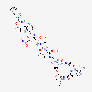 molecular formula C58H95N15O15 B611279 Teixobactin CAS No. 1613225-53-8