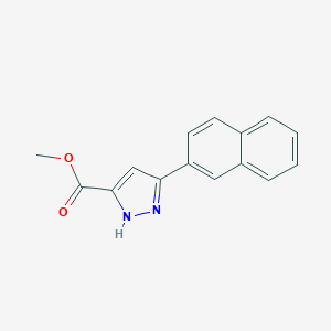 molecular formula C15H12N2O2 B061128 methyl 5-(naphthalen-2-yl)-1H-pyrazole-3-carboxylate CAS No. 164295-93-6