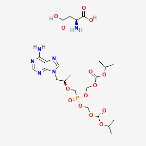 molecular formula C23H37N6O14P B611287 Tenofovir disoproxil aspartate CAS No. 1571075-19-8