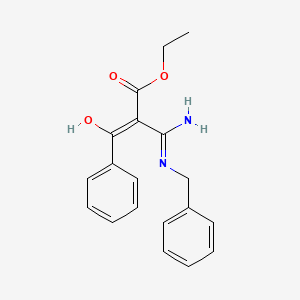 molecular formula C19H20N2O3 B6112878 ethyl (Z)-2-(N'-benzylcarbamimidoyl)-3-hydroxy-3-phenylprop-2-enoate 