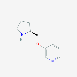 molecular formula C10H14N2O B061129 (R)-3-(Pyrrolidin-2-ylmethoxy)pyridine CAS No. 161416-94-0