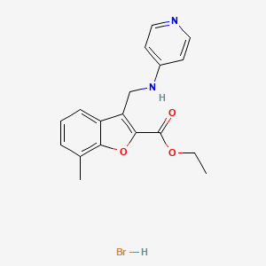 molecular formula C18H19BrN2O3 B6112961 Ethyl 7-methyl-3-[(pyridin-4-ylamino)methyl]-1-benzofuran-2-carboxylate;hydrobromide 
