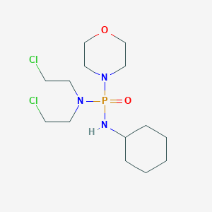 molecular formula C14H28Cl2N3O2P B061130 N-[bis(2-chloroethyl)amino-morpholin-4-ylphosphoryl]cyclohexanamine CAS No. 169811-10-3