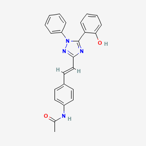 molecular formula C24H20N4O2 B6113040 N~1~-(4-{2-[5-(2-HYDROXYPHENYL)-1-PHENYL-1H-1,2,4-TRIAZOL-3-YL]VINYL}PHENYL)ACETAMIDE 