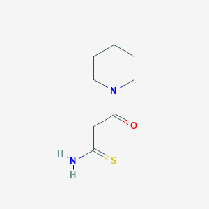 molecular formula C8H14N2OS B061131 3-Oxo-3-piperidin-1-ylpropanethioamide CAS No. 172261-25-5