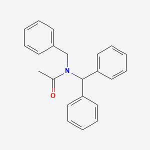 molecular formula C22H21NO B6113175 N-benzhydryl-N-benzylacetamide 