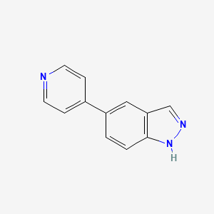 molecular formula C12H9N3 B611319 5-(吡啶-4-基)-1H-吲唑 CAS No. 885272-55-9