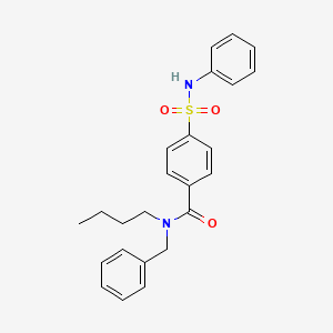 molecular formula C24H26N2O3S B611326 N-Benzyl-N-butyl-4-(N-phenylsulfamoyl)benzamide CAS No. 2244678-29-1
