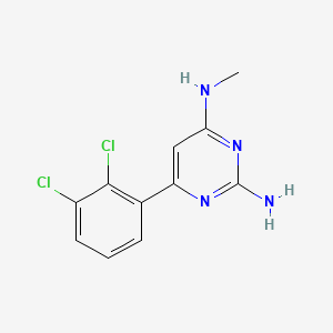 molecular formula C11H10Cl2N4 B611327 6-(2,3-Dichlorophenyl)-N4-methylpyrimidine-2,4-diamine CAS No. 1609960-30-6