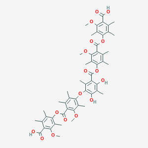 molecular formula C53H58O17 B611338 Thielocin B1 CAS No. 144118-26-3