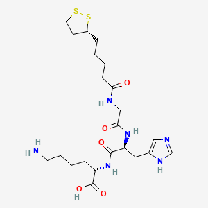 molecular formula C22H36N6O5S2 B611340 Lipovax CAS No. 1097629-59-8
