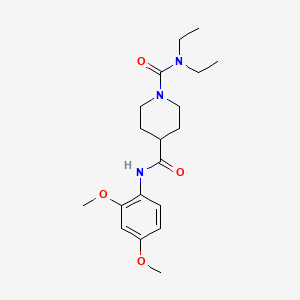 molecular formula C19H29N3O4 B6113425 N~4~-(2,4-dimethoxyphenyl)-N~1~,N~1~-diethylpiperidine-1,4-dicarboxamide 