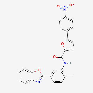 molecular formula C25H17N3O5 B6113433 N-[5-(1,3-benzoxazol-2-yl)-2-methylphenyl]-5-(4-nitrophenyl)furan-2-carboxamide 